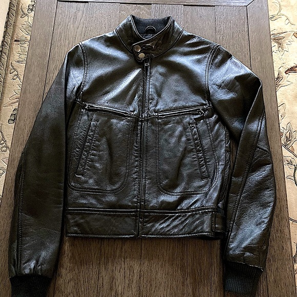byCORPUS Genuine Lambskin Leather Jacket / Leather Bomber Jacket - Picture 2 of 14
